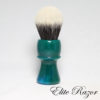 wet-shave-brush-handle-neo-resinate-green-and-blue-24-26mm-bob-quinn-elite-razor-3