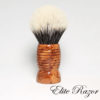 wet-shave-brush-handle-wood-Thuya-Burl-24mm-bob-quinn-elite-razor-2